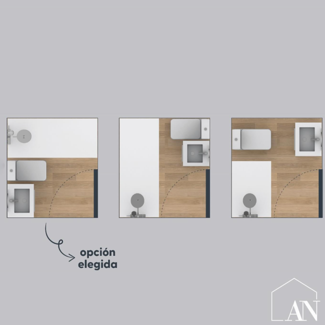 Propuesta de distribución para reforma de baño